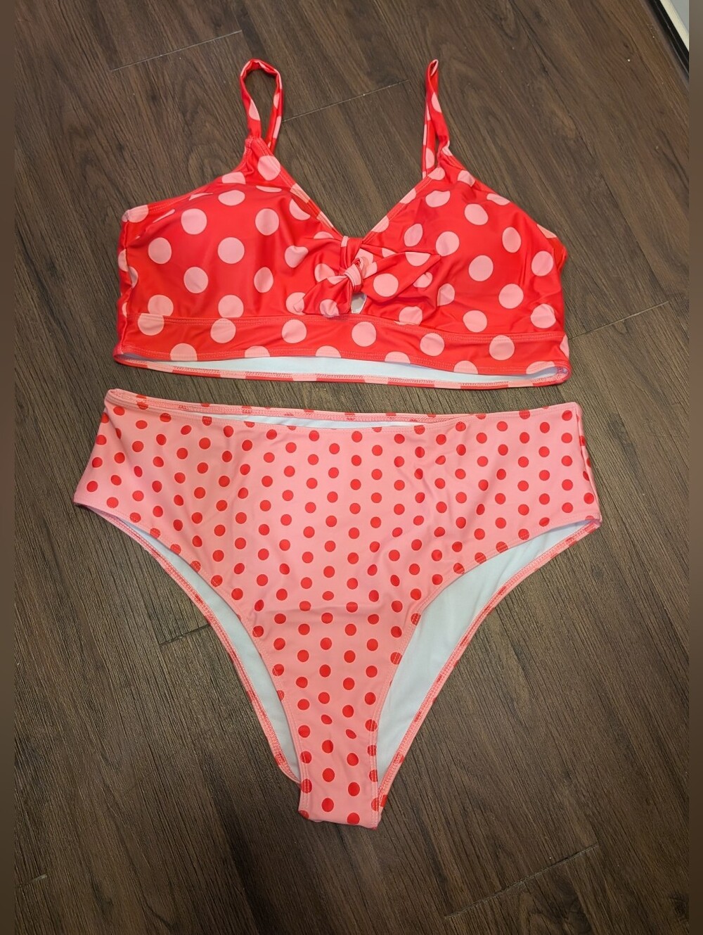 Pink Polka Dot Plus Swimsuit